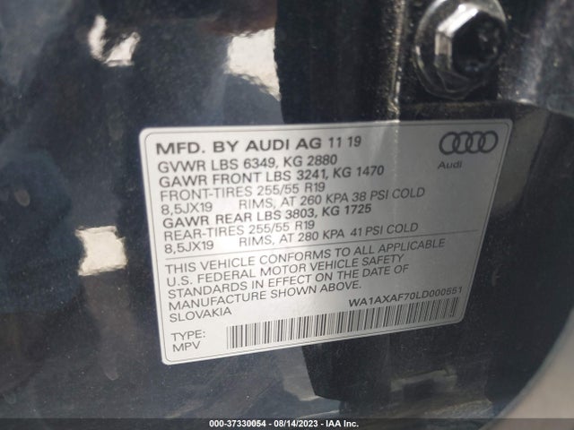 WA1AXAF70LD000551 Audi Q7 PREMIUM
