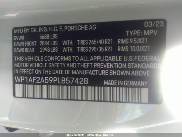 2023 PORSCHE MACAN WP1AF2A59PLB57428 Photo 8