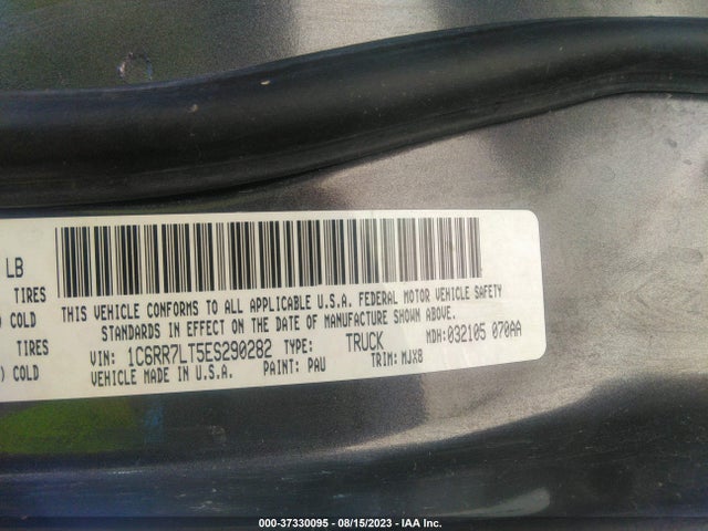 RAM 1500 Big Horn 2014 1C6RR7LT5ES290282 Image 9