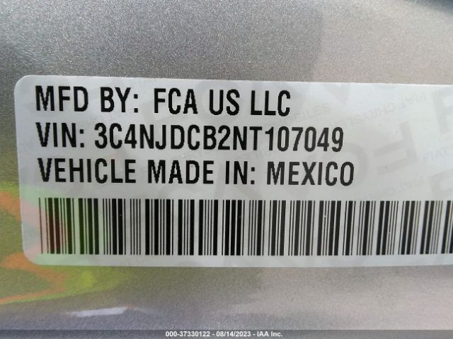 3C4NJDCB2NT107049 Jeep Compass High Altitude