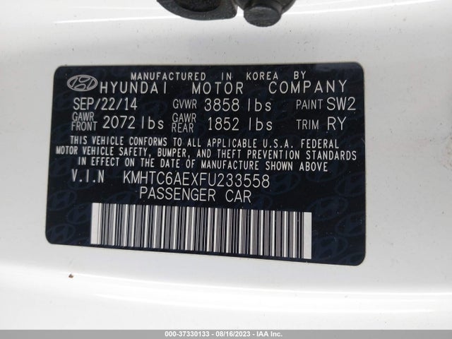 Hyundai Veloster Turbo R-spec 2015 KMHTC6AEXFU233558 Image 9