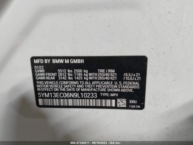 5YM13EC06N9L10233 BMW X3 M