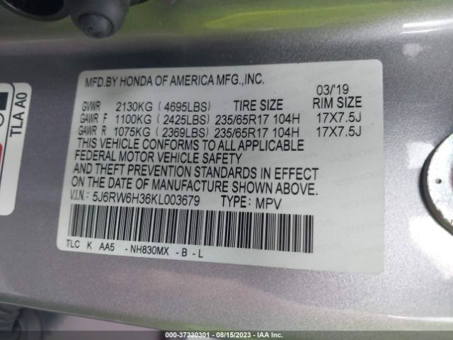 5J6RW6H36KL003679 Honda CR-V LX