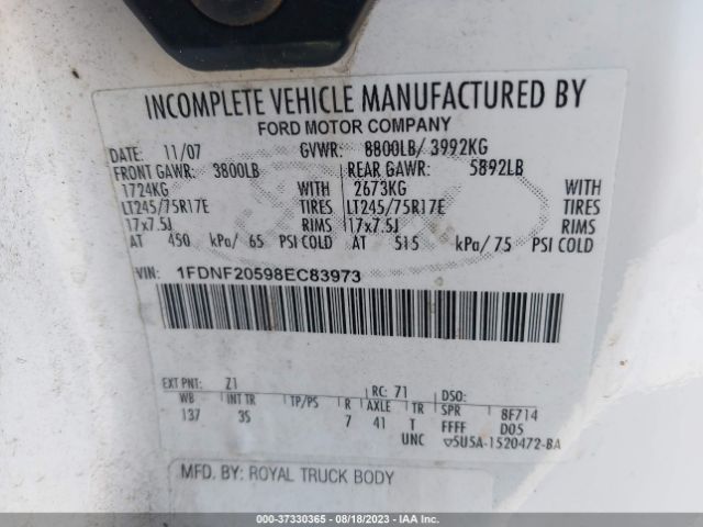 2008 FORD F-250 1FDNF20598EC83973 Photo 8