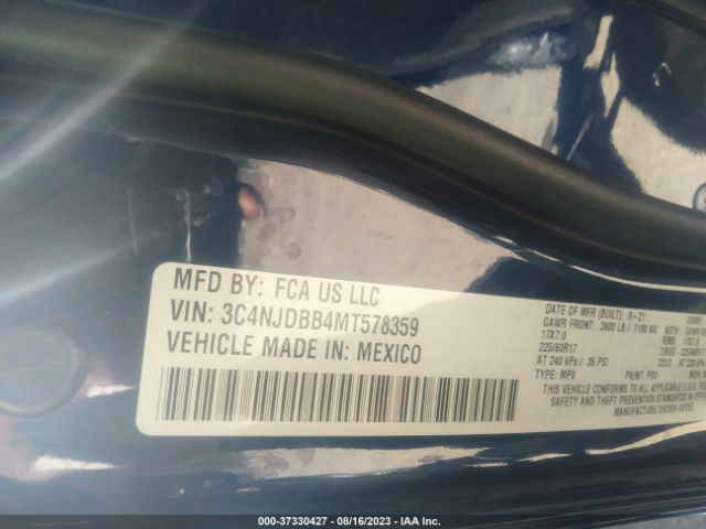 3C4NJDBB4MT578359 Jeep Compass Latitude