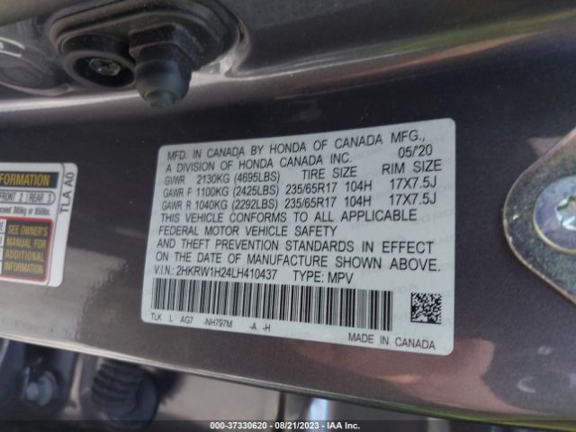 2HKRW1H24LH410437 Honda CR-V LX