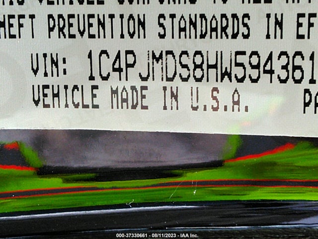 1C4PJMDS8HW594361 Jeep Cherokee Limited