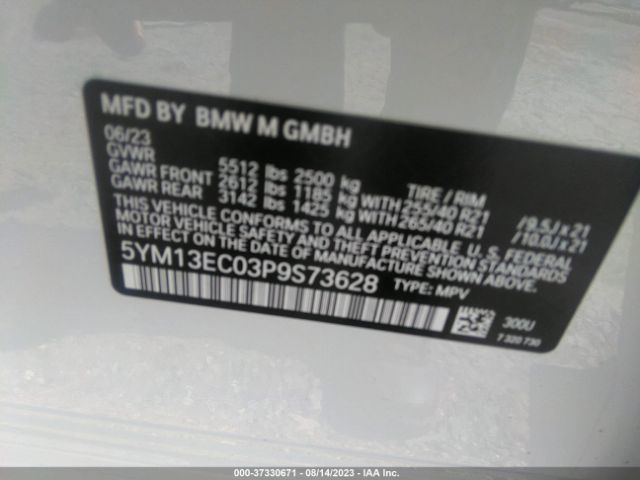 5YM13EC03P9S73628 BMW X3 M