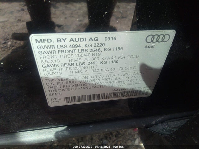 WA1EFCFS5GR019917 Audi Q3 Premium Plus