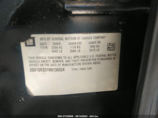 2G61U5S31H9136624 Cadillac Xts Livery Package