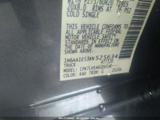 1N6AA1E53KN525634 Nissan Titan Sl