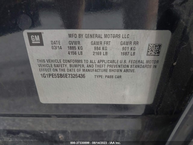 Chevrolet Cruze 2lt 2014 1G1PE5SB6E7326436 Image 9