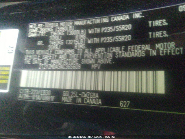 2T2YZMDA5NC365608 Lexus RX