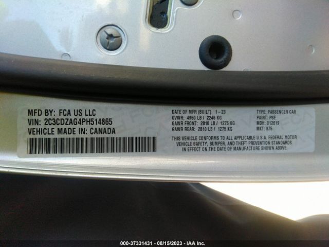 2C3CDZAG4PH514865 Dodge Challenger Sxt