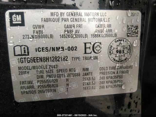 1GTG6EEN8H1282182 GMC Canyon 4wd Denali