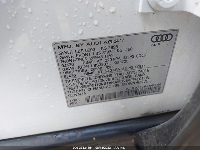 WA1LAAF71HD055866 Audi Q7 Premium Plus
