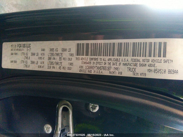 1C6RR6YTXHS765187 RAM 1500 Rebel