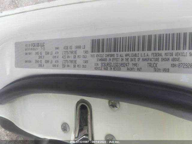 RAM 2500 Slt 2016 3C6UR5DJ1GG109247 Image 9