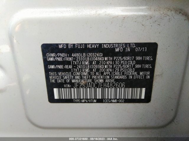 JF2SJADC7EH482606 Subaru Forester 2.5i Premium