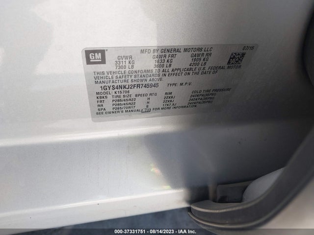 1GYS4NKJ2FR745945 Cadillac Escalade Premium
