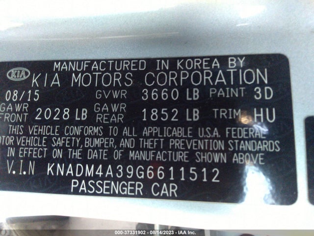KIA RIO LX 2016 KNADM4A39G6611512 Image 11