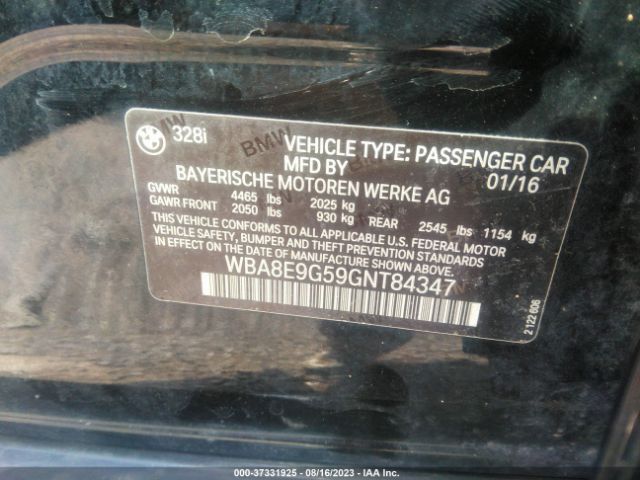 WBA8E9G59GNT84347 BMW 3 Series 328i