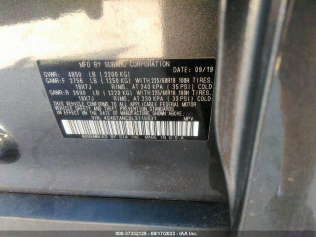 4S4BTANC0L3110831 Subaru Outback Limited
