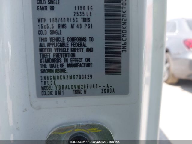 3N6CM0KN2MK700429 Nissan Nv200 Compact Cargo S