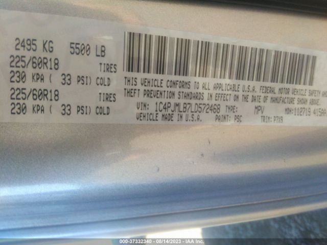 1C4PJMLB7LD572468 Jeep Cherokee Altitude