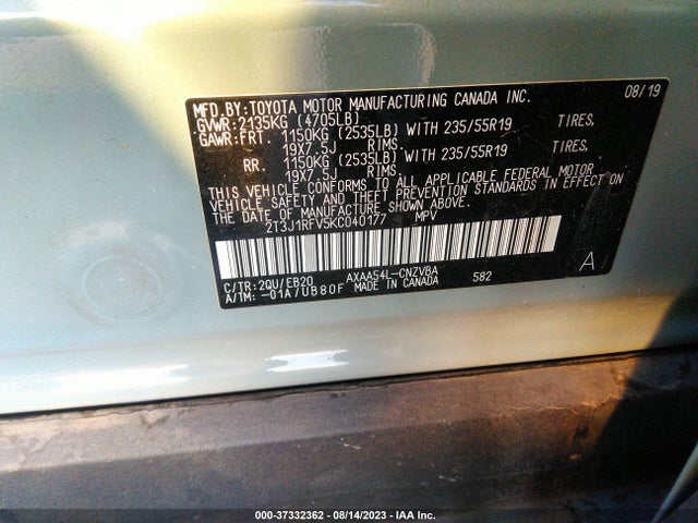 Toyota Rav4 Adventure 2019 2T3J1RFV5KC040177 Image 16