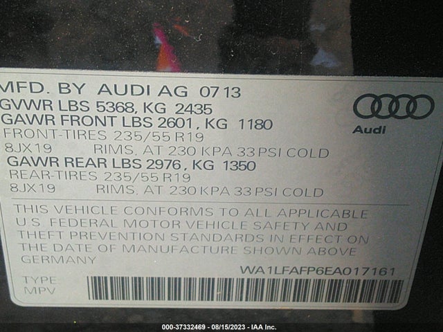WA1LFAFP6EA017161 Audi Q5 Premium Plus