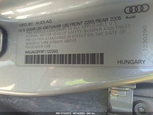 WAUACGFF9F1122243 Audi A3 1.8t Premium