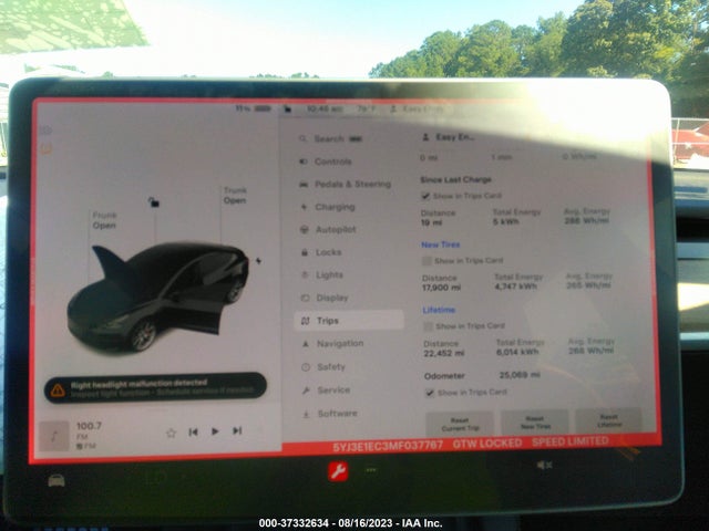 2021 Tesla 3, VIN: 5YJ3E1EC3MF037767