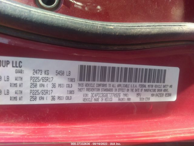 3C4PDCBG8ET270926 Dodge Journey Sxt