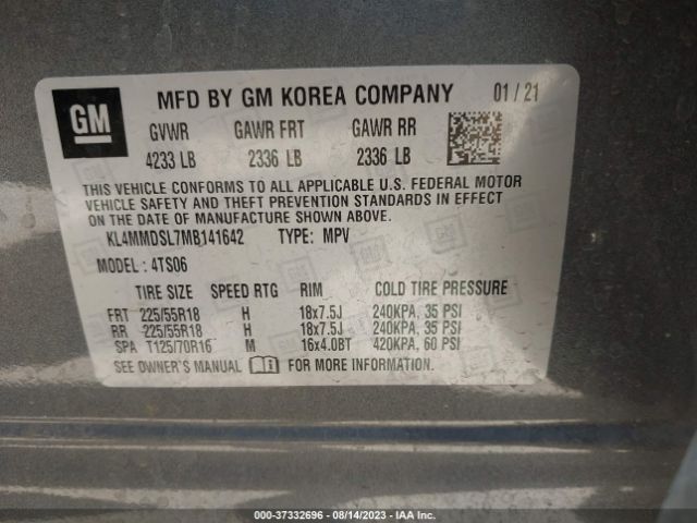 KL4MMDSL7MB141642 Buick Encore Gx Select