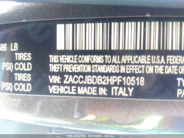 ZACCJBDB2HPF10518 Jeep Renegade Limited