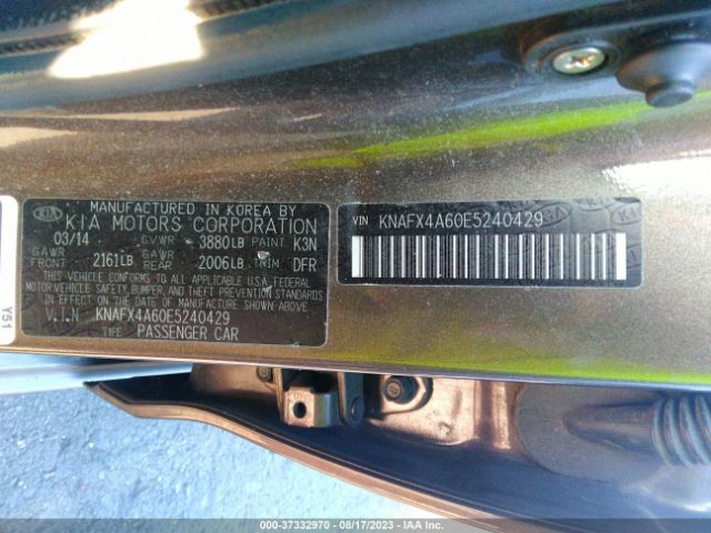 KNAFX4A60E5240429 KIA FORTE LX