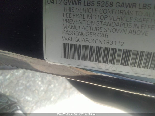 2012 AUDI A6 3.0T PREMIUM PLUS VIN: WAUGGAFC4CN163112