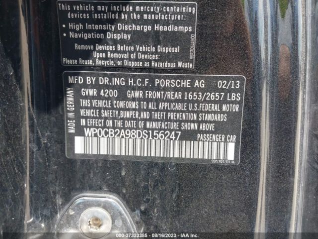 2013 PORSCHE 911 WP0CB2A98DS156247 Photo 8