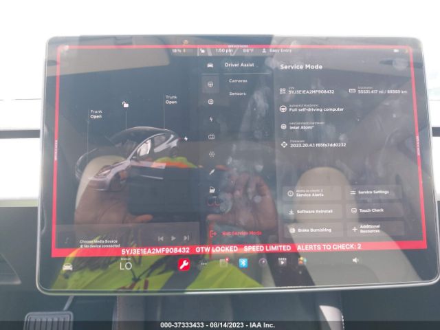 5YJ3E1EA2MF908432 Tesla Model 3 Standard Range Plus