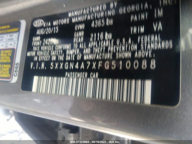 5XXGN4A7XFG510088 KIA OPTIMA EX