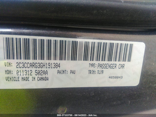 2C3CCARG3GH191384 Chrysler 300 Limited