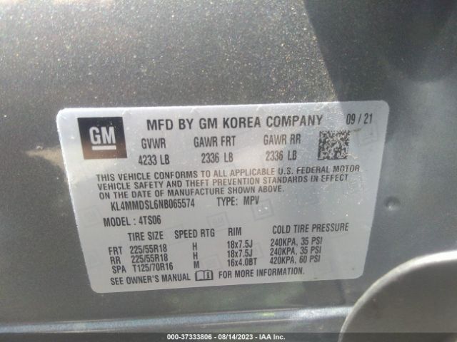 KL4MMDSL6NB065574 Buick Encore Gx Select
