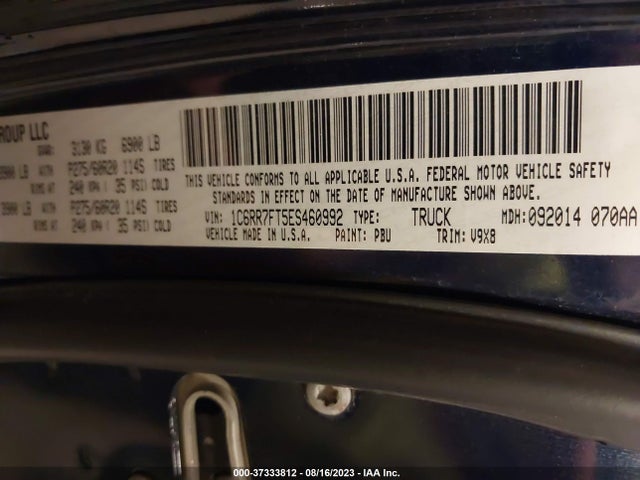 RAM 1500 Express 2014 1C6RR7FT5ES460992 Image 9