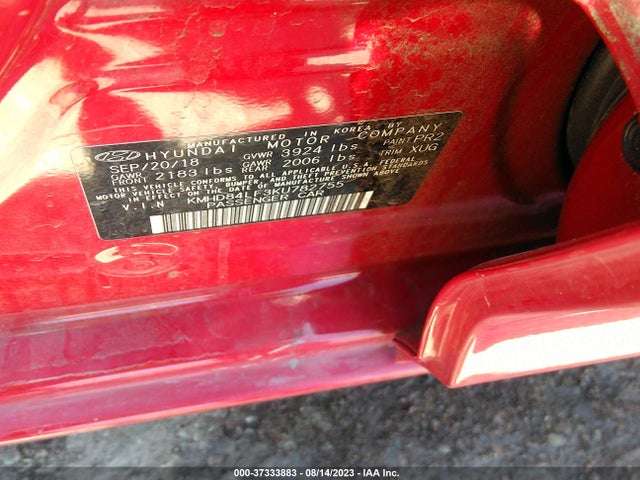 Hyundai ELANTRA SEL 2019 KMHD84LF3KU782755 Image 15