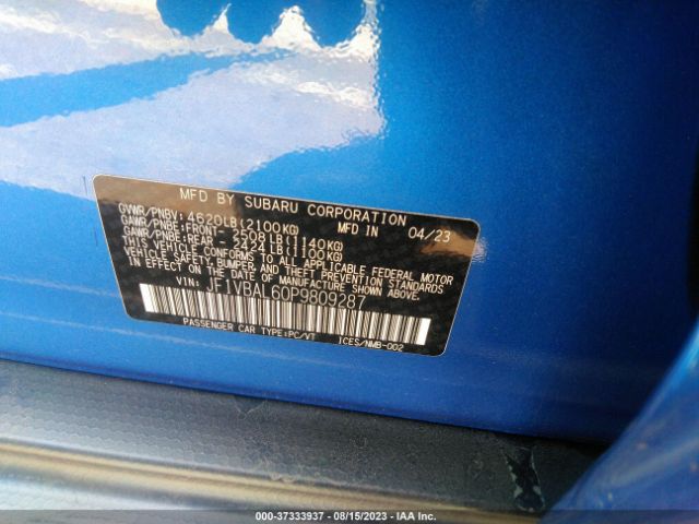 JF1VBAL60P9809287 Subaru Wrx Limited
