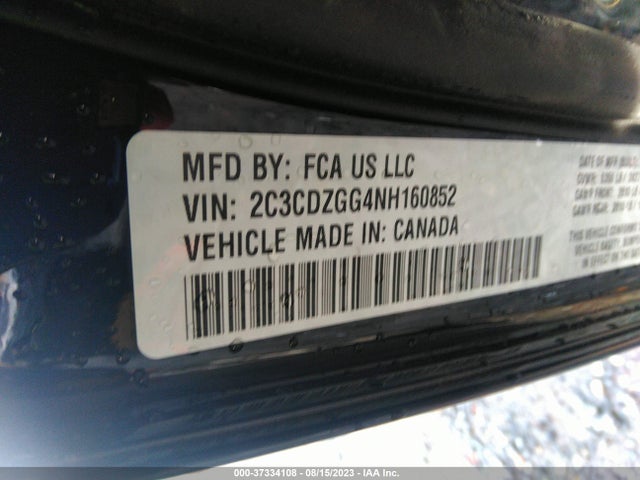 Dodge Challenger Sxt 2022 2C3CDZGG4NH160852 Image 9