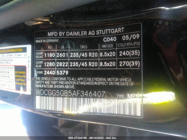 2010 MERCEDES-BENZ GLK-CLASS WDCGG5GB5AF346407 Photo 8