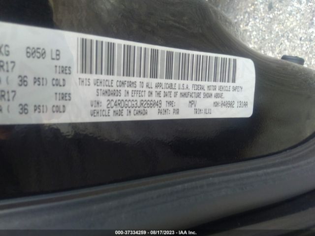 2C4RDGCG3JR266049 Dodge Grand Caravan Sxt