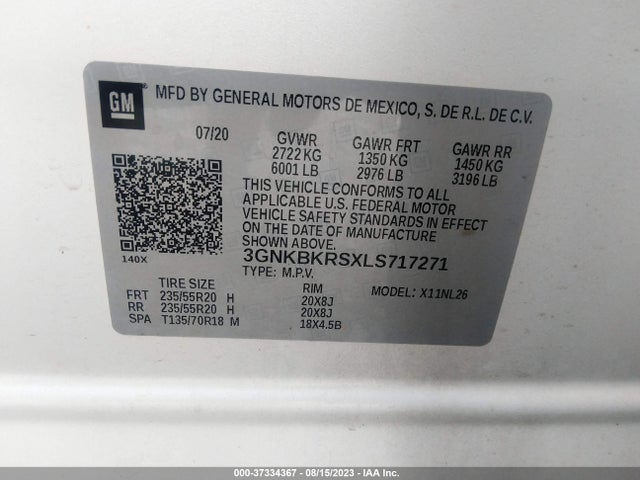 Chevrolet BLAZER RS 2020 3GNKBKRSXLS717271 Image 9